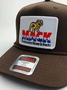 Brown Otto With Rope Mid Profile Mack Patch Snapback Hat Cap